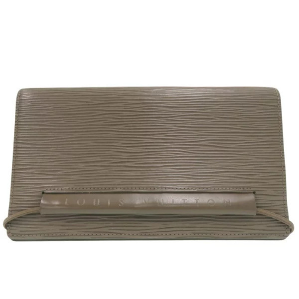 Louis Vuitton Agenda Horizontal Notebook Cover Epi Leather Gray LV